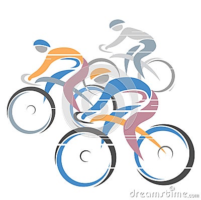 Cycle race Vector Illustration