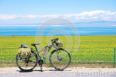 Cycle touring Stock Photo