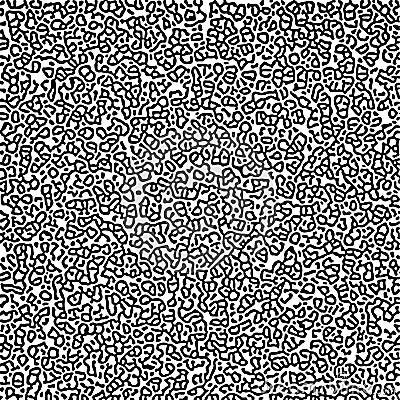 Cyclic Symmetric Multiscale Turing Pattern. Monochrome texture Vector Illustration