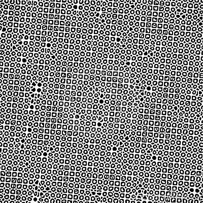 Cyclic Symmetric Multiscale Turing Pattern. Monochrome texture Vector Illustration