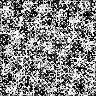 Cyclic Symmetric Multiscale Turing Pattern. Monochrome texture Vector Illustration