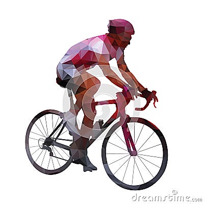 Cycling. Abstract geometrical vector road cyclist Vector Illustration