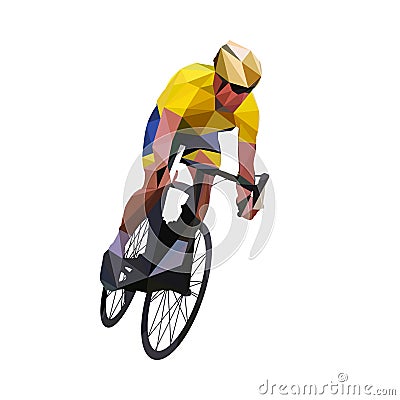 Cycling. Abstract geometrical vector road cyclist Vector Illustration