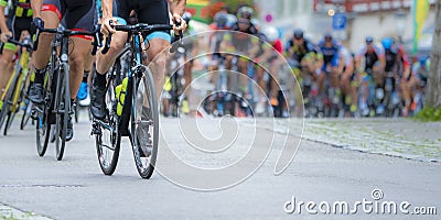 Cycling athletes in a race Stock Photo