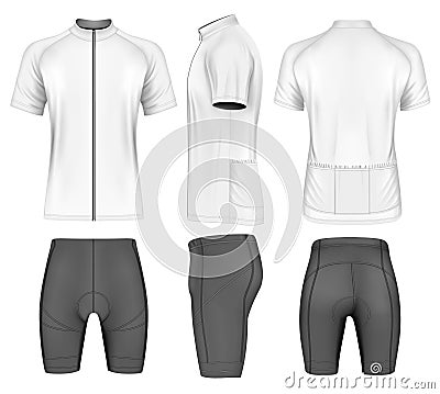 Cycling clothes for men Vector Illustration