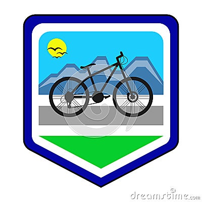 The cycling community logo Vector Illustration