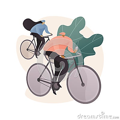 Cycling experiences abstract concept vector illustration. Vector Illustration