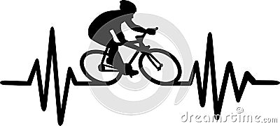 Cycling heartbeat pulse Vector Illustration