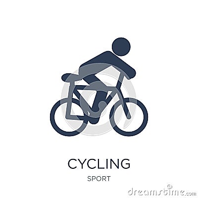 Cycling icon. Trendy flat vector Cycling icon on white background from sport collection Vector Illustration