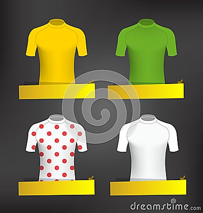 Cycling Jerseys Vector Illustration