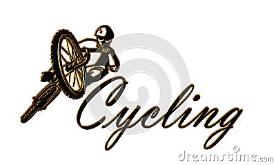 Cycling Logo isolated over white Stock Photo