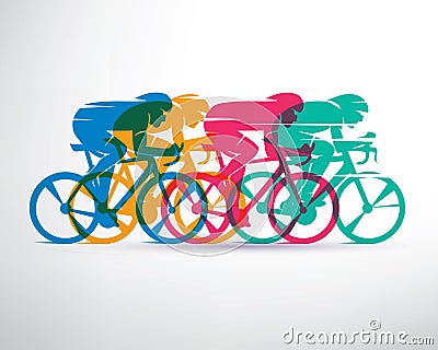 Cycling race stylized background Vector Illustration