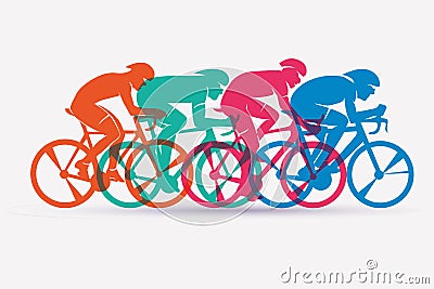 Cycling race stylized background Vector Illustration