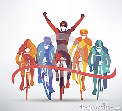 Cycling race stylized background Vector Illustration