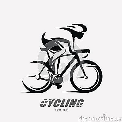 Cycling race stylized symbol Vector Illustration