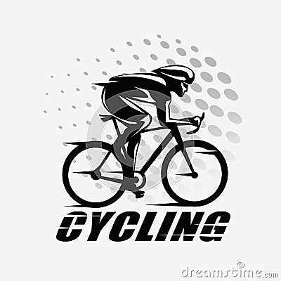 Cycling race stylized symbol Vector Illustration