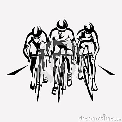 Cycling race stylized symbol Vector Illustration