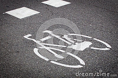 Cycling sign Stock Photo