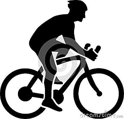 Cycling Silhouette Vector Illustration