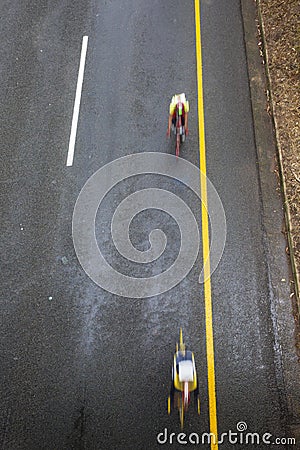 Cycling Speed Blurs Editorial Stock Photo