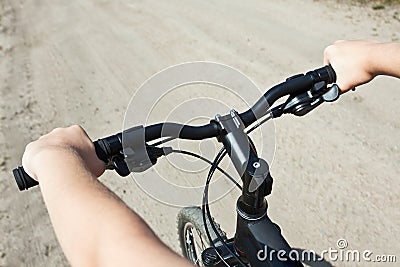 Cycling with the speed Stock Photo
