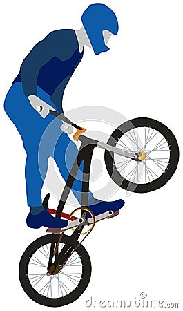 BMX Cycling Sport Vector Illustration