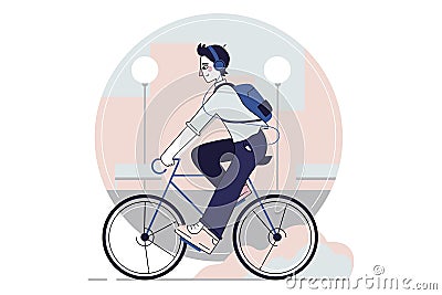 Cycling, sport, motion, recreation, activity concept Vector Illustration