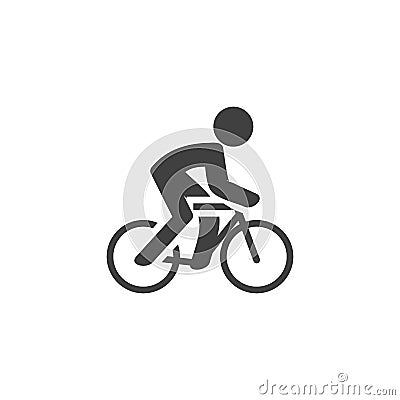 Cycling sport vector icon Vector Illustration