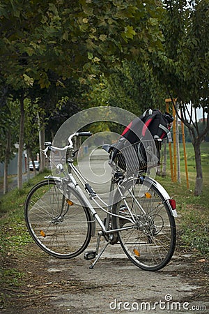 Cycling street holidays Stock Photo