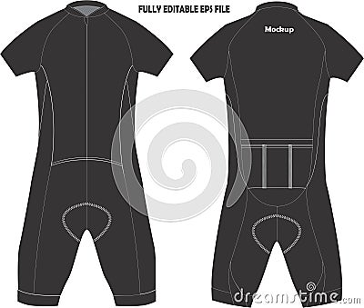 Cycling Suit Mock ups illustration Vector Vector Illustration