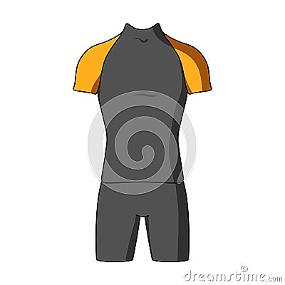 A cycling suit for riding a bicycle. Clothes cycling.Cyclist outfit single icon in cartoon style vector symbol stock Vector Illustration