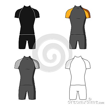 A cycling suit for riding a bicycle. Clothes cycling.Cyclist outfit single icon in cartoon style vector symbol stock Vector Illustration