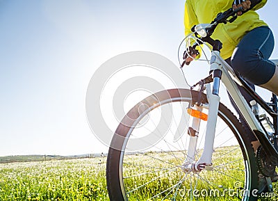 Cycling at summer Stock Photo