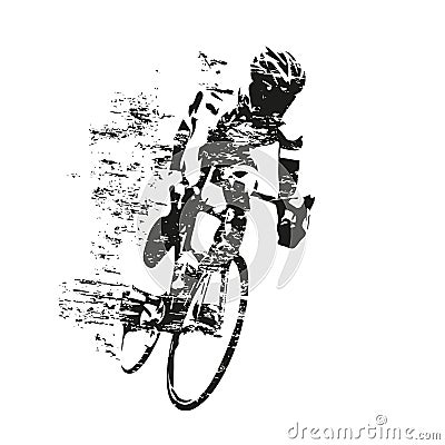 Cycling theme, scratched vector silhouette Vector Illustration