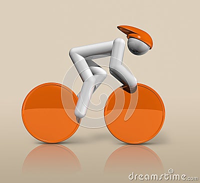Cycling Track 3D icon, Olympic sports Stock Photo