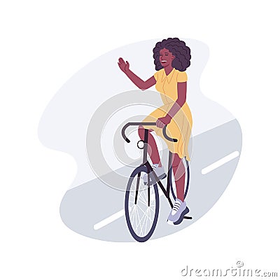 Cycling track isolated cartoon vector illustrations. Cartoon Illustration