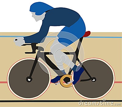 Cycling Track Sport Vector Illustration
