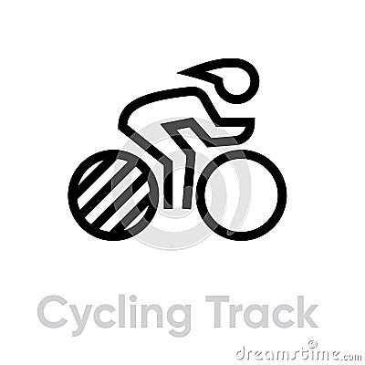 Cycling Track sport icons Vector Illustration