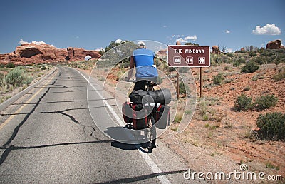 Cycling in Windows section Stock Photo