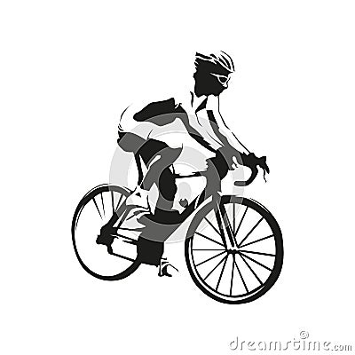 Cyclist, abstract vector silhouette. Road cycling Vector Illustration