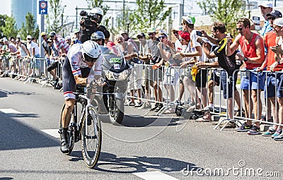 The Cyclist Bauke Mollema - Tour de France 2015 Editorial Stock Photo