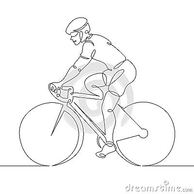 Cyclist bicyclist cycler wheelman bicycler Vector Illustration