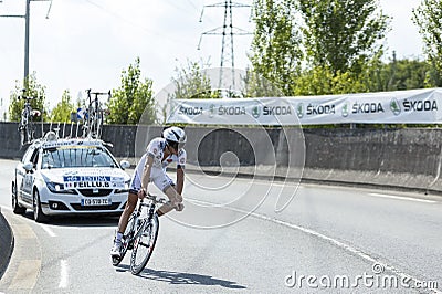 The Cyclist Brice Feillu - Tour de France 2014 Editorial Stock Photo