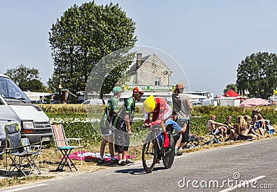 The Cyclist Christophe Le Mevel Editorial Stock Photo