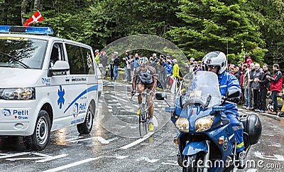 The Cyclist Christophe Riblon - Tour de France 2014 Editorial Stock Photo