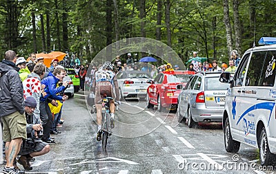 The Cyclist Christophe Riblon - Tour de France 2014 Editorial Stock Photo