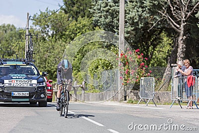 The Cyclist Christopher Froome - Criterium du Dauphine 2017 Editorial Stock Photo