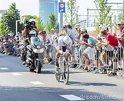 The Cyclist Fabian Cancellara - Tour de France 2015 Editorial Stock Photo