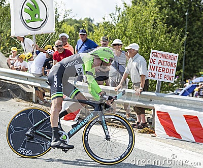 The Cyclist Laurens Ten Dam - Tour de France 2014 Editorial Stock Photo