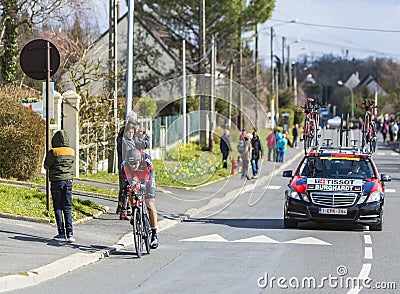 The Cyclist Marcus Burghardt - Paris-Nice 2016 Editorial Stock Photo